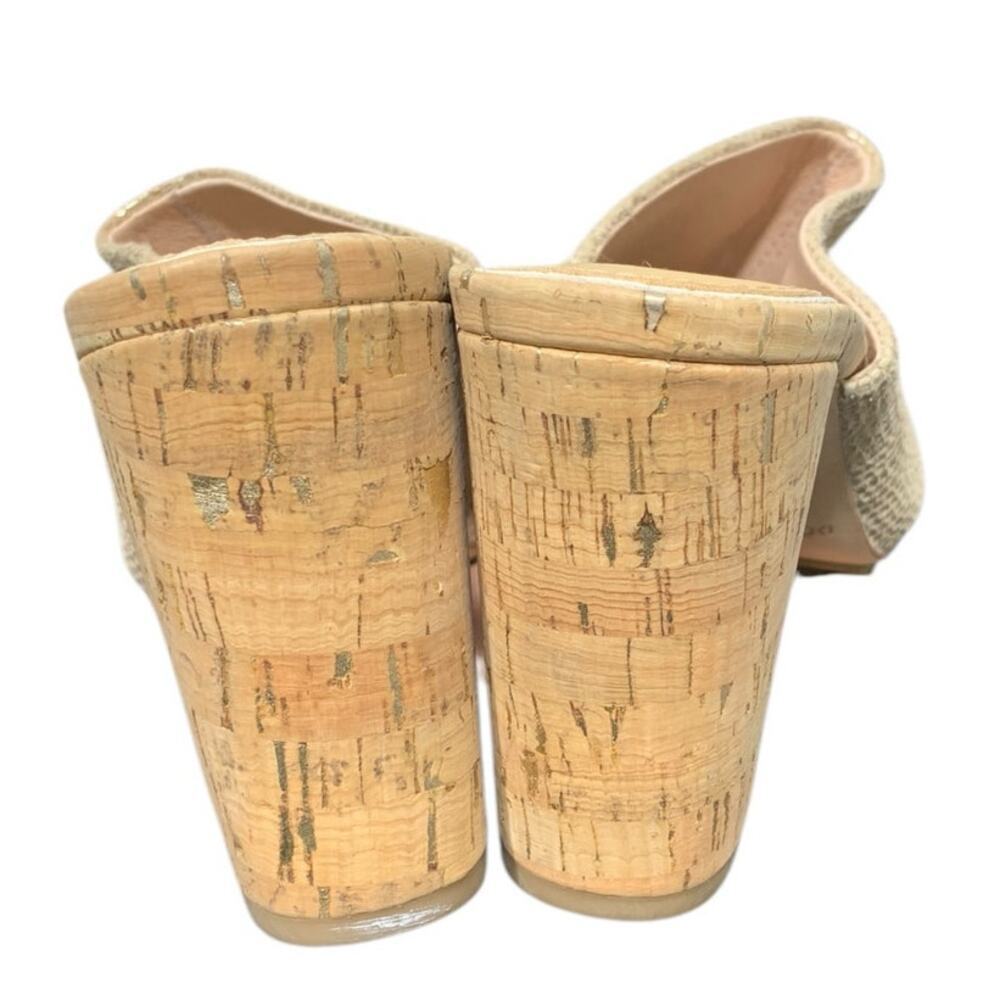 Donald Pliner Sukari-PM Slide Sandal Pebble Metalic Platino HEEL - Picture 8 of 9
